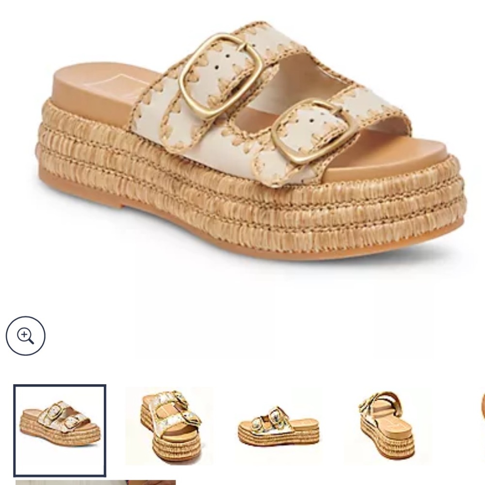 Dolce Vita Cream and Tan Sandals. Wanika